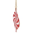 thumbnail image 4 of Northlight 4.5" Red and White Candy Cane Swirl Bauble Wooden Christmas Ornament, 4 of 4