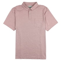 PGA Tour Men's Fine Line Eco Polo Golf Shirt Large Heather Rose