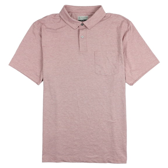 PGA Tour Men's Fine Line Eco Polo Golf Shirt Large Heather Rose