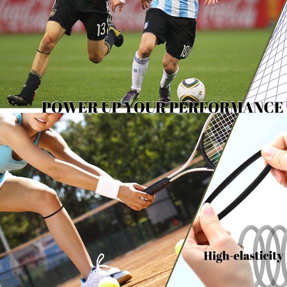 4PCS Patellar Tendon Support Strap for Pain Relief,Silicone Knee Band for Soccer,Basketball,Running,Jumpers ,Tennis,Fixed Knee Stabilizer Rings for Women and Men Stabilization (Black)