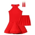 thumbnail image 4 of DPOIS Kids Girls Latin Dress Tango Ballroom Rumba Samba Dance Dress with Boxer Shorts, 4 of 7