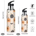 thumbnail image 2 of Yayeee 20oz Insulated Water Bottle Double Wall Stainless Steel with Flip Straw Lid, Beige Halloween Pumpkin, 2 of 7