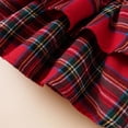 thumbnail image 6 of CAICJ98 Baby Girl Christmas Clothes Plaid Outfits Long Sleeve Romper Overall Skirt Dress Cute Newborn Outfit Red,Size 3-6 Months, 6 of 7