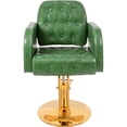 thumbnail image 2 of Silla Sillon Premium Barberia Estetica 360° Neumatica Verde, 2 of 7