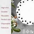 thumbnail image 2 of Smarty Had A Party White Plastic Plates, Disposable Dinner Plate with Black Round Dots Blossom Design, 10.25" Elegant Dinnerware for Wedding, Birthday & Other Occasions (120 pcs), 2 of 7