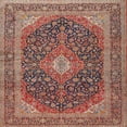 thumbnail image 1 of Ahgly Company Tapis de Médaillon Traditionnel Brun Rouge, Carré de 7', 1 of 6