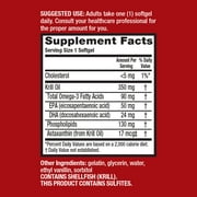 MegaRed 350mg Superior Omega-3 Krill Oil, 60 Softgels