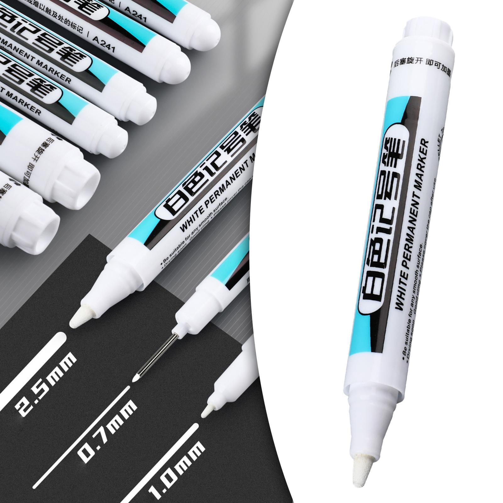 HOMYL 2-4pack White Marker Paint Pen DIY Crafts Bathroom Water Resistant Carpentry 4 Pcs
