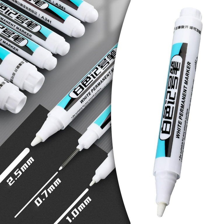 Multifunction White Markers Paint Pen Glass Carpentry Kitchen Woodworking Fabric 2.5mm, Size: 2.5 mm, Other