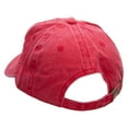 thumbnail image 3 of Mechanic Embroidered Washed Solid Pigment Dyed Cotton Twill Brass Buckle Cap - Red OSFM, 3 of 5