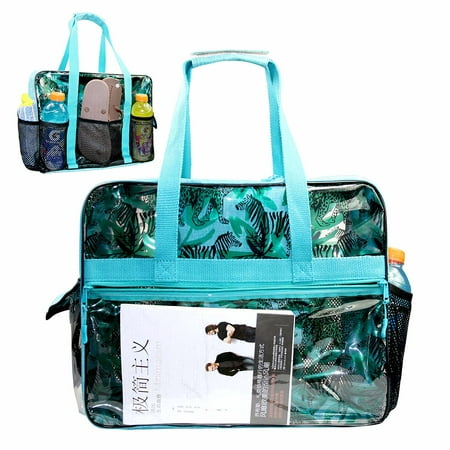 BeeGreen - Utility Tote Bag with Zipper Water-Resistant Clear Large Beach Tote Bag for Women ...