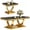 Gold-Black, variant on 2-Piece Marble Coffee Table Set, Faux Marble Top, U-Shaped Mirrored Stainless Steel Base, Cocktail and End Table Set for Living Room