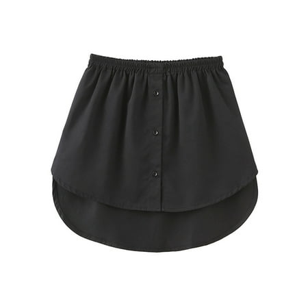 

Biekopu Women Shirt Extender Half Slip Mini Underskirt Hemline Adjustable Layering Fake Top Lower Sweep