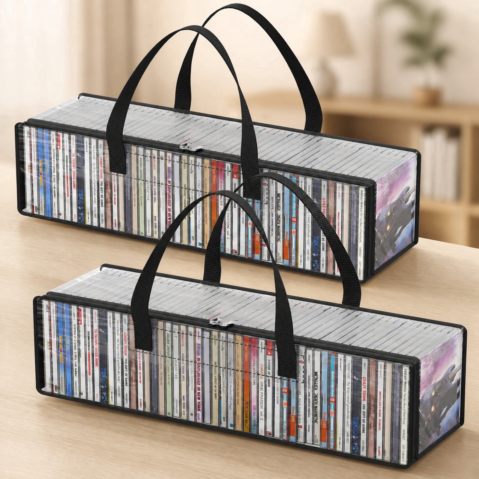 Hipce CDR-20 BP Stackable One Touch CD Rack, Baby Pink - 20