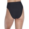 thumbnail image 2 of Camio Mio Womens Black High-Waist Bikini Bottom Style-S20207-BLK Swimsuit, 2 of 2