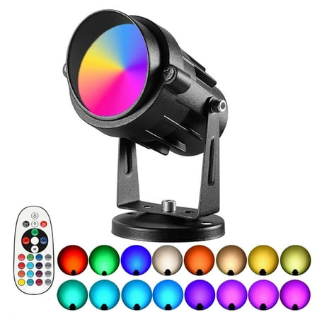 10W LED Spot Lights Indoor RGBW Color Changing Uplighting Indoor with Remote, 120V Christmas Spotlight Up Lights Plug in, Accent Landscape Lighting with Switch for House Halloween Decor