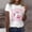 #560-White, variant on Haivin Womens Breast Cancer Awareness T-shirt, Fashion Round Neck Short Sleeve Top with Inspirational Print, Comfortable Soft Tee for Casual Wear and Daily Outfits