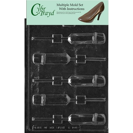 Pencil Molding - Pencil Lolly Chocolate Candy Mold with Exclusive Cybrtrayd Copyrighted Molding Instructions, Pack of 3