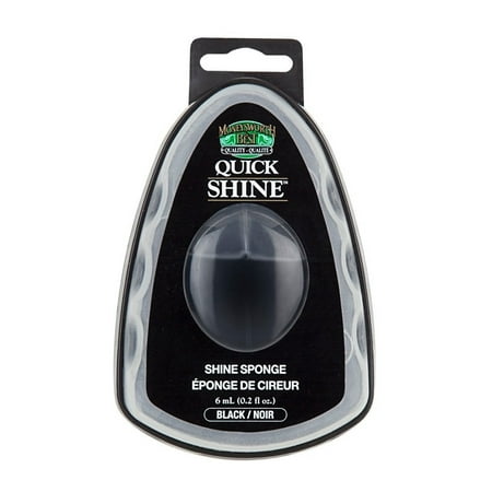 Moneysworth & Best Quick Shine Shoe Polish with Sponge 6ML Black Tint, Contains a liquid shine formula By Moneysworth and Best Shoe Care