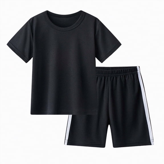 Hessimy Toddler Boy Back to School Outfit Dinosaur Embroidery Short Sleeve Shirt Tops Shorts Set Clothes(Black,4-5 Years)