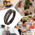 thumbnail image 6 of Speroto Mens Bracelet, Adjustable Mens Leather Bracelet with Stainless Steel Clasp, Multi-Layer Braided Genuine Leather Bracelet for Men and Women, 6 of 6