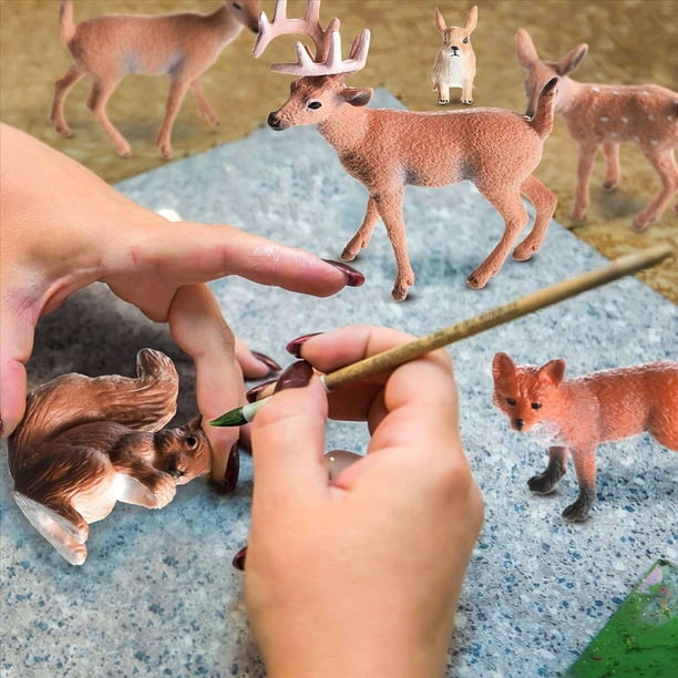 Lot De 4 Figurines Renard Miniatures – En Résine Peinte à La Main, Hauteur 3,3 Cm, Pour Jardin Féerique, Terrarium, Décoration De Gâteau Ou Intérieur Renard Résine Peint Main