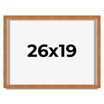 26x19 Shadow Box Frame Brown | 0.875 Inches Deep Real Wood Contemporary Shadowbox Display Frame |