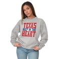 thumbnail image 4 of Texas Southwestern Pride TX Heart Sweatshirt for Men or Women Brisco Brands S, 4 of 6