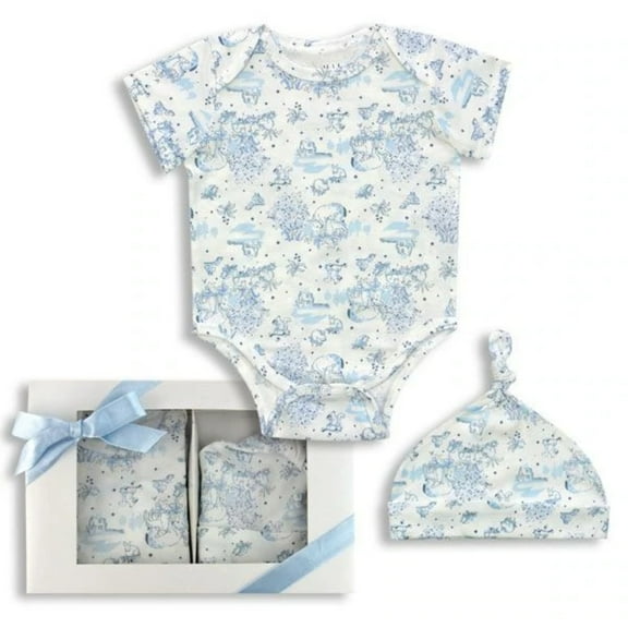 Harry Violet - 2-Piece Boy's Layette Box Set- Cap Bodysuit