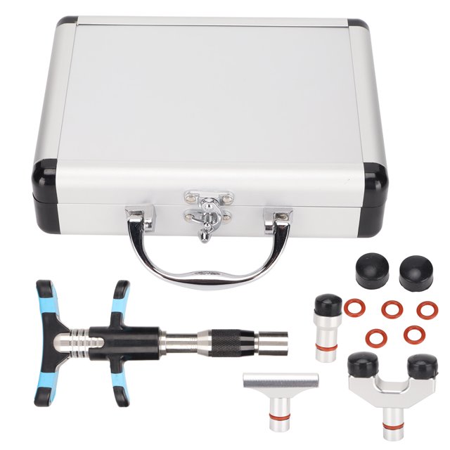Herramienta de ajuste quiropráctico 10 niveles de fuerza 3 cabezales Terapia de columna vertebral Ajuste Corrector Herramienta manual Negro