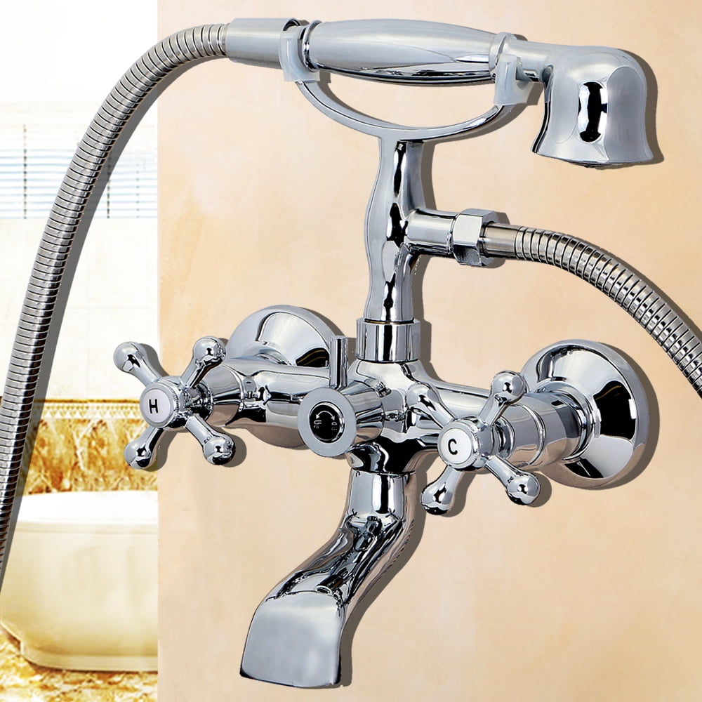 Classic Bathroom Swivel Single Handle Faucet Pull Down Sprayer Chrome