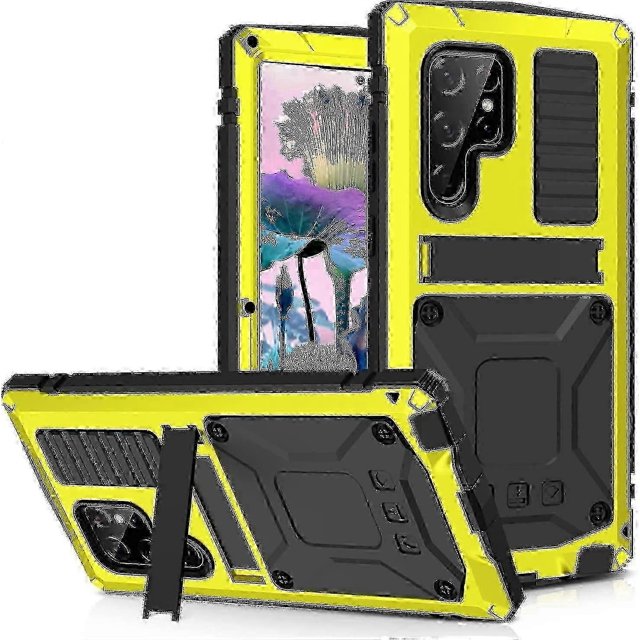Military Shockproof Rugged Metal Case For Samsung Galaxy S23 Ultra/ S23+/ S23 With Screen Protector Stand