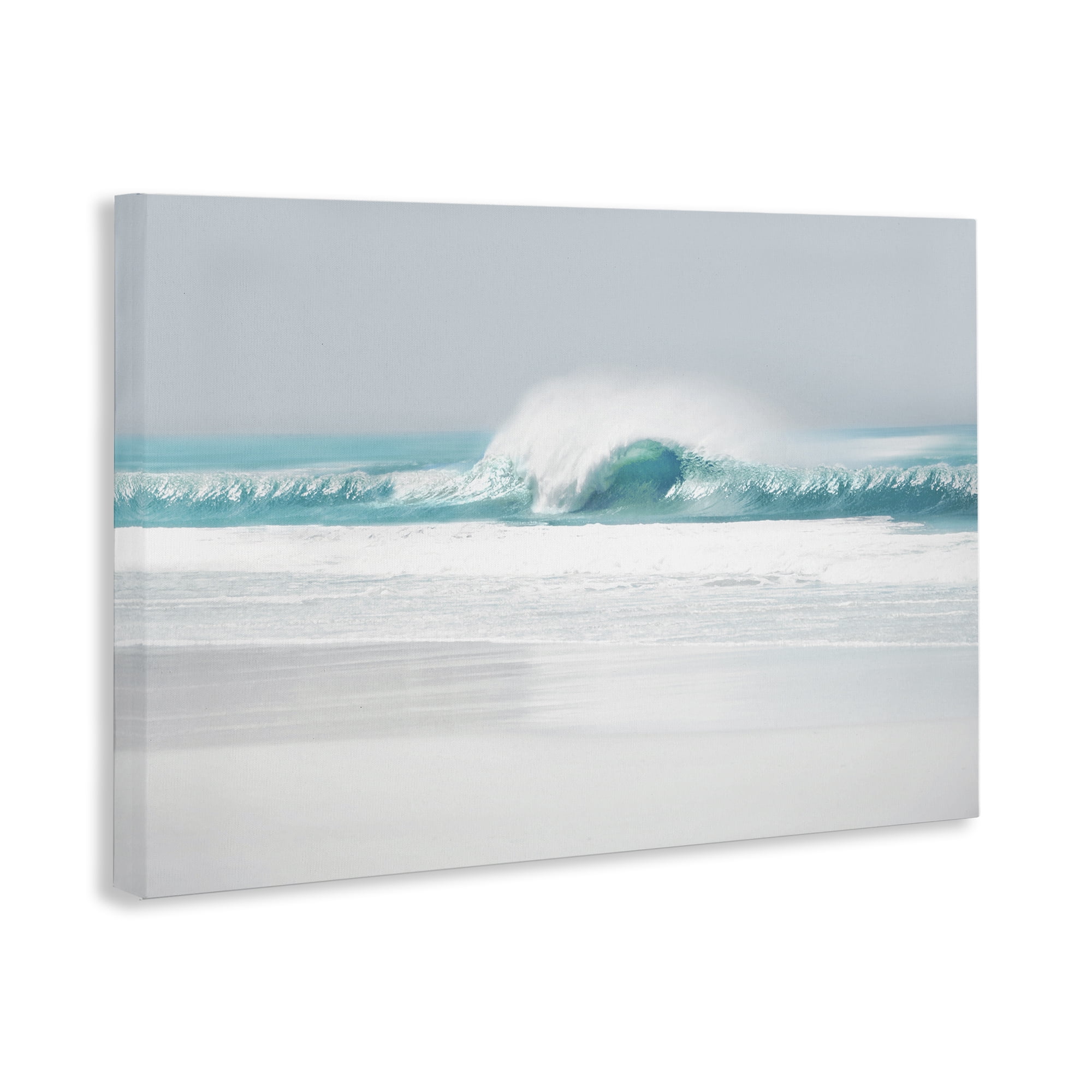 Stupell Industries Rolling Aqua Waves Landscape & Nature Photography Wrapped Canvas Art Print Wall Art, 24 x 16