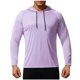 thumbnail image 2 of pstuiky camisetas de manga larga para hombre, Blusa deportiva informal de color liso con capucha y manga larga raglán con cordón y resistente al sol para hombre Tops de hombre l, 2 of 5