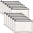 thumbnail image 1 of Bolsa de lona ZeediX blanca en blanco para manualidades, 12 piezas, 1 of 7