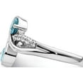 thumbnail image 4 of Sterling Silver Rhod-Plated .75T.W. Lsbt/White Topaz Swirl Ring (Size 8) Made In Thailand qr7413bt-8, 4 of 5