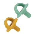 thumbnail image 4 of Nuby 3-D Sili Soother Baby Pacifier, XOXO and Stars, 2 Pack, 4 of 9
