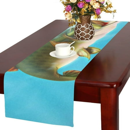 

MYPOP A Carp Fish In The Water Cotton Linen Table Runner 14x72 Inches