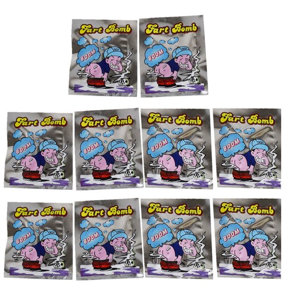 Fairnull 10Pcs Great Bomb Nasty Smelly Fart Bags Prank Joke Trick Party Filler Funny Gags