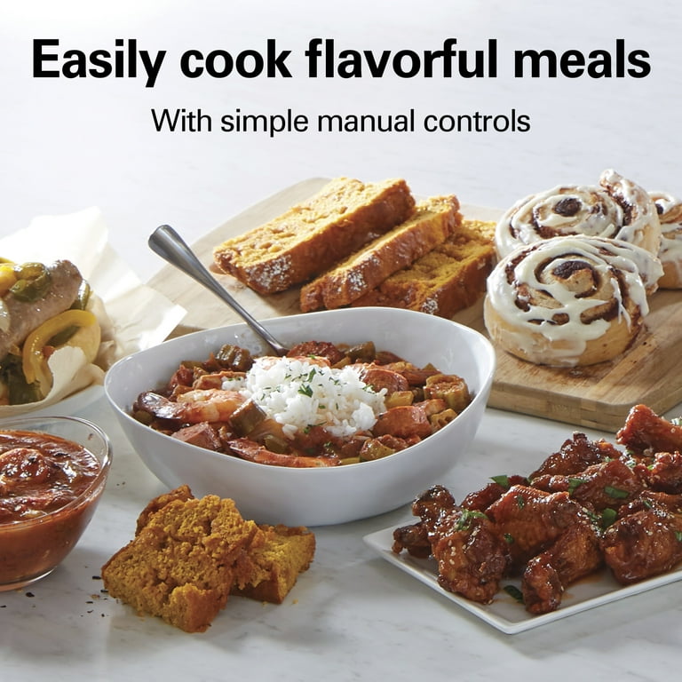 Hamilton Beach 4 Qt Slow Cooker, Stoneware Crock with Removable Pot, White and Silver