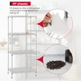 thumbnail image 5 of BestOffice 4 Tier Layer Storage Shelves Wire Metal Shelf for Laundry Bathroom Kitchen Garage(18L x 12W x 44H),Black, 5 of 7