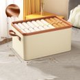 thumbnail image 3 of Large Storage Bags,Cotton And Linen Foldable Storage Box Wardrobe Finishing Oxford Cloth Storage Folding Storage Box Clothing Storage Box, 3 of 5