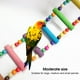 thumbnail image 5 of Cuentas de madera natural coloridas Bling Bling juguete para loros barra de soporte, 5 of 9