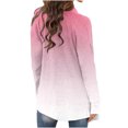 thumbnail image 4 of Idoravan Off Clear Cardigans for Women Trendy Summer and Spring Fashion Women Customer Customization Printing Long Sleeve T-shirt Pullover Round-Neck Blouse Pink L, 4 of 8
