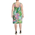 thumbnail image 3 of Terra & Sky Women's Plus Size Smocked Sun Dress, 3 of 6