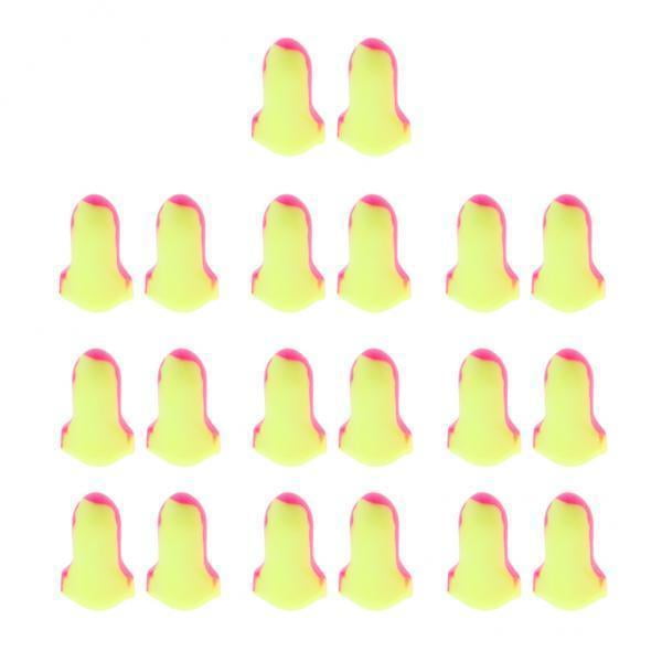 2-4 piezas 10 pares de tapones para los oídos de espuma suave cónicos para viajes, sueño, prevención de ruido 1.5 x 3 cm
