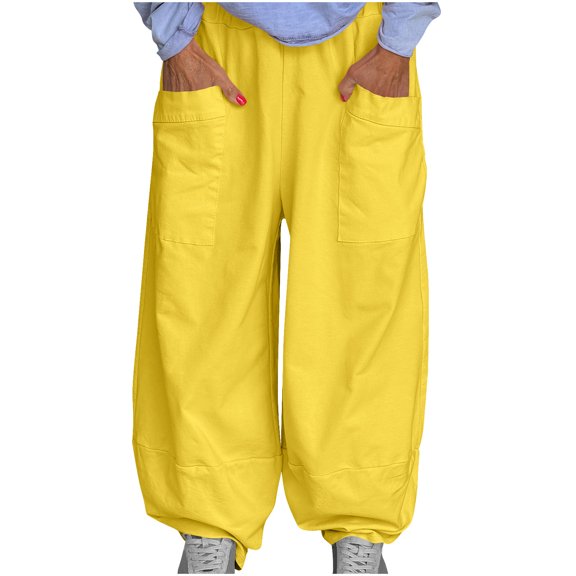 LIaqionyy Wide Leg Pant for Womens Plus Size Palazzo High Waist Streetwear Trousers Pants with Pockets
