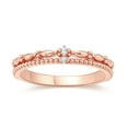 thumbnail image 2 of 18K Rose Gold Round Shape Moissanite Vintage Wedding Ring, 2 of 5