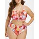 thumbnail image 1 of Además impresión étnico Tamaño del enrejado Corte de baño bikini Rosegal Camisetas sin mangas de talla grande, 1 of 5
