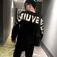 thumbnail image 5 of Sudaderas para hombre, sudaderas blancas sin capucha, cuello redondo, ropa para hombre, jersey negro, cuello redondo, gráfico, estilo coreano, emo, 5 of 5